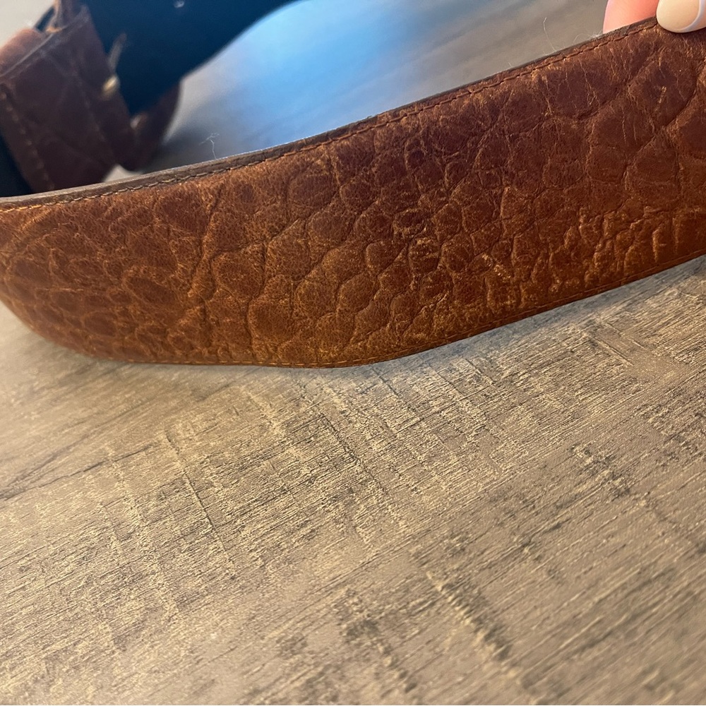 Vintage Field Manor Genuine Alligator Slightly Distressed Leather Belt Size M - Picture 4 of 7